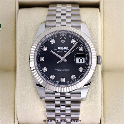 mens used rolex datejust black|rolex datejust black price.